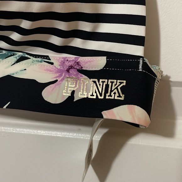 VICTORIA’S SECRET Bralette floral and stripe sz L - Picture 3 of 4